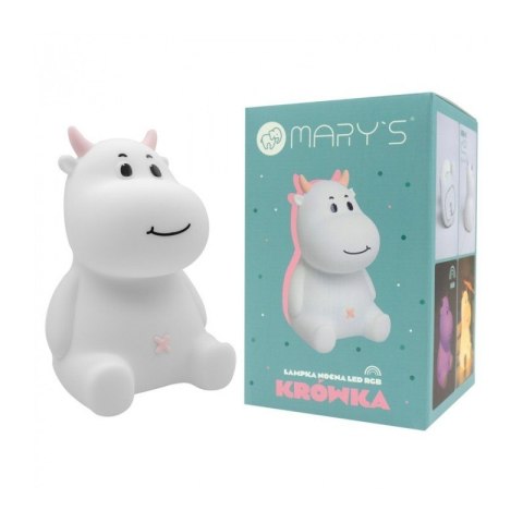 Mary's lampka nocna led krówka różowa