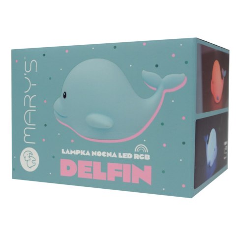 Mary's lampka nocna led rgb delfin