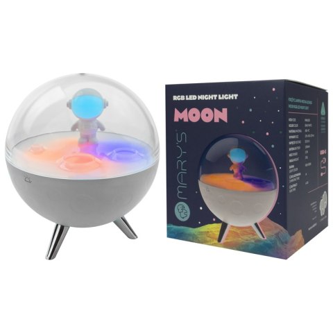 Mary's lampka nocna led rgb księżyc biały