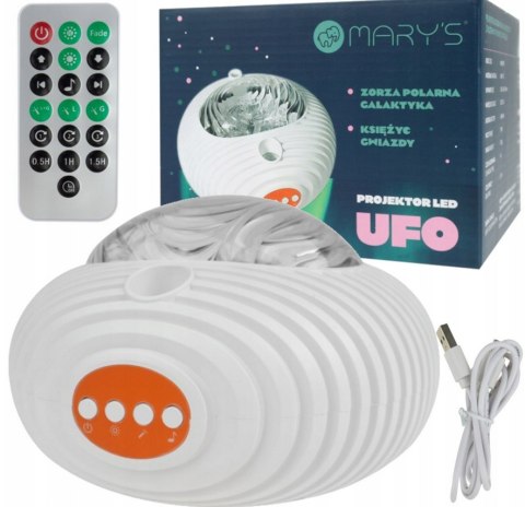 Mary's projektor ufo galaktyka rgbw z pilotem
