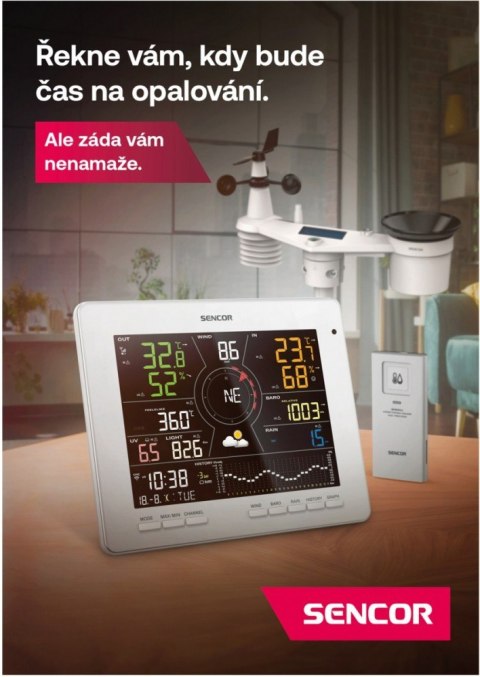 Profesjonalna stacja meterologiczna wifi smart z czujnik 7w1