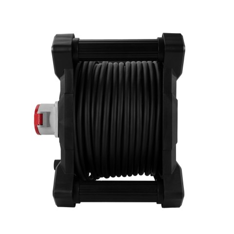 Przedłużacz bębnowy kwadratowy linia HAND PWR; 4P+Z; 2x2p+Z; IP44; 16A;400V; H07RN-F; 52,5; 15m; CZARNY