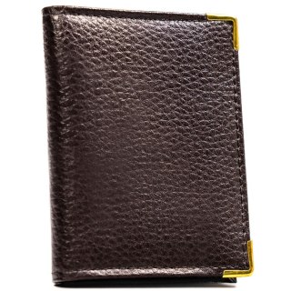 Brązowe etui na karty wykonane ze skóry naturalnej
