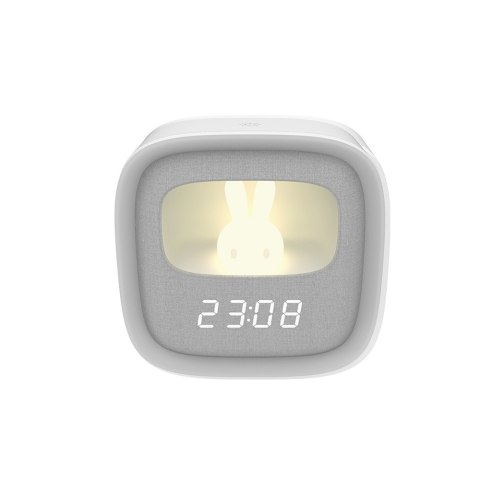 Budzik z nocnym króliczkiem led pure fnl-06 aurora biały kwadratowy, 1200 mah forever light