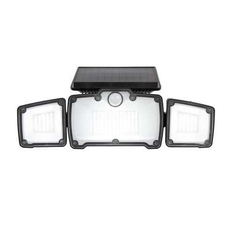 Lampa ścienna solarna 3x panel 218 led z pilotem , czujnik ruchu, zmierzchu - 4w ; 500lm - ip65