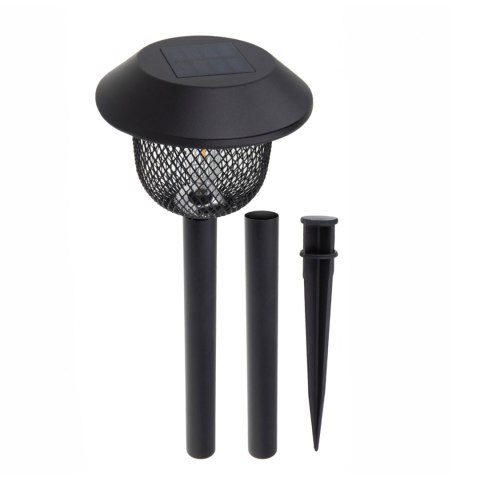 Lampa solarna słupek stalowy 2 czarny forever light