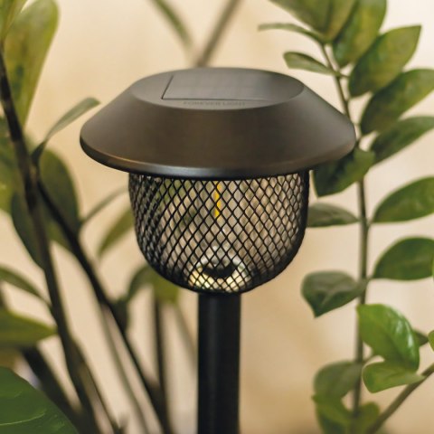 Lampa solarna słupek stalowy 2 czarny forever light