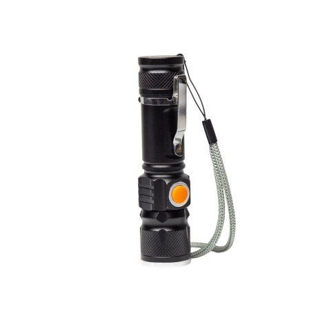 Latarka ręczna, trzy tryby świecenia; max 200 lm; ładowanie usb; ip22