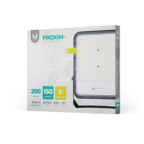 Naświetlacz led proxim+ 200w 6500k 30000lm 230v ip65 forever light 150lm/w 5 lat gwarancji