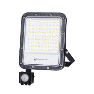 Naświetlacz led proxim+ 50w 4000k 7500lm pir 230v ip65 forever light 150lm/w 5 lat gwarancji