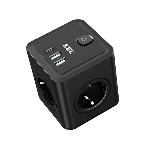 Rozgałeźniki 4x2p+z oraz 2xusb-a ; 1xusb-c schuko ; kel