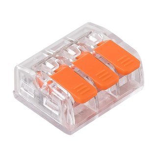 Zestaw 100szt szybkozłączek z dźwigniami do wszystkich rodzajów przewodów: sz-3d; 24a ; 450v;przewód elastyczny 0,2-1,5mm?,przew