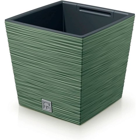 Doniczka FURU SQUARE LOW DFS240 - ziemisty zielony