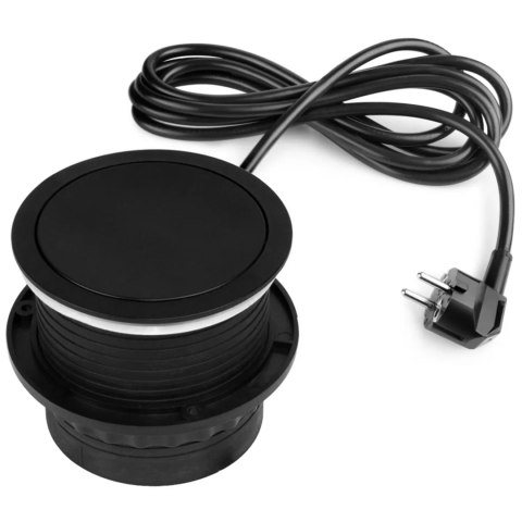 Gniazdo meblowe do zabudowy, 3 złącza wtyczkowe schuko, 1xgniazdo usb a, 1xgniazdo usb c