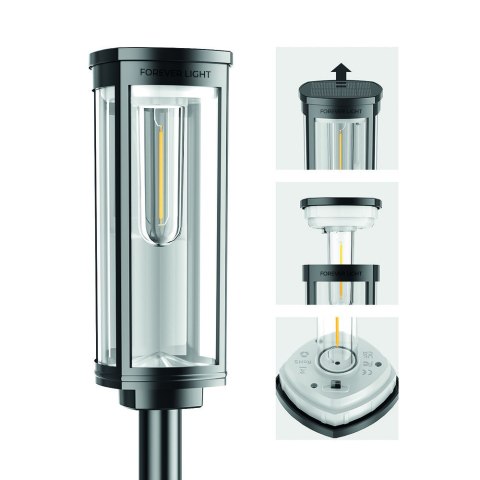 Lampa solarna led sunari fls-97 słupek classic 3000k 1000mah ni-mh forever light