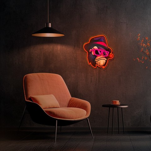 Neon art led gangsta małpa multikolor fla03 forever light