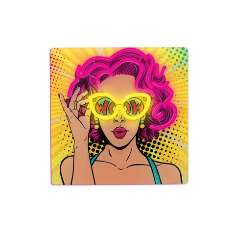 Neon art led power woman żółto fioletowy fla02 forever light
