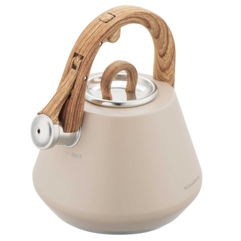 CZAJNIK STALOWY Z GWIZDKIEM 2,5L KLAUSBERG KB-7950 BEŻOWY