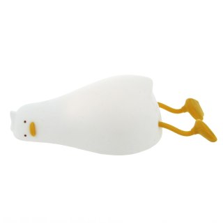 Lampka nocna led leżąca kaczka fnl-01 biała silikon forever light