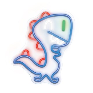 Neon dekoracyjny led jurassic baby dino niebieski z ściemniaczem + usb