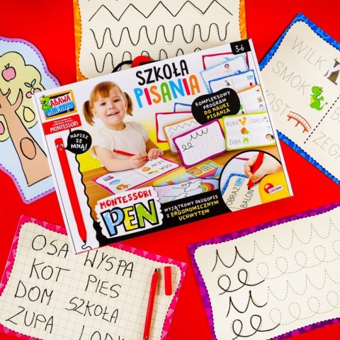 Zestaw edukacyjny montessori pen szkoła pisania z 18 tabliczkami