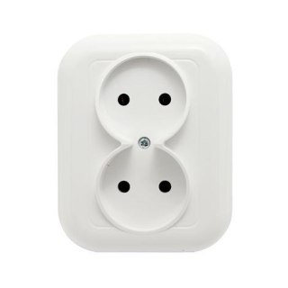Gniazdo wtyczkowe podwójne - fan- n/t 2x2p 16a, 250v, biały
