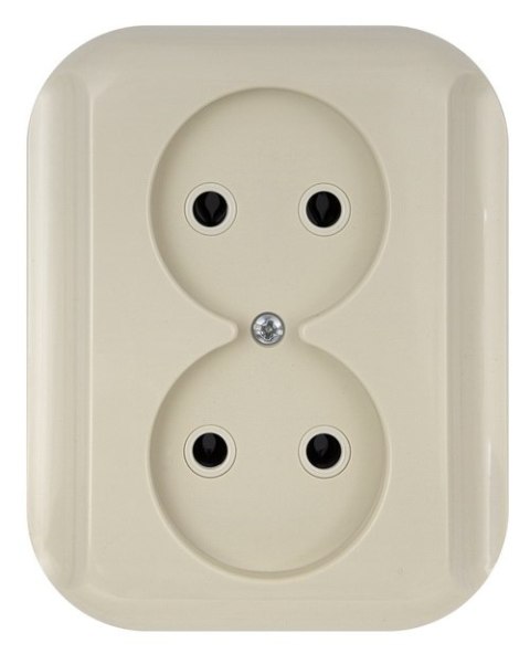 Gniazdo wtyczkowe podwójne -topaz- p/t 2x2p 16a, 250v, abex