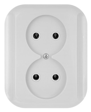Gniazdo wtyczkowe podwójne -topaz- p/t 2x2p 16a, 250v, abex