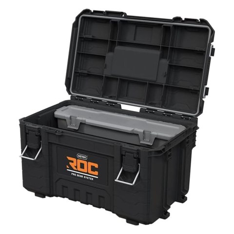 Skrzynka narzędziowa Keter ROC Pro Gear 2.0, Nośność 54kg, Posiada uchwyty Pro Mount, Dołączony organizer, Możliwość zawieszenia