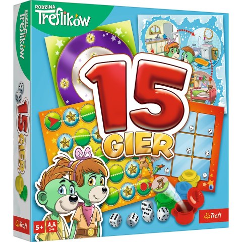 Gra planszowa 15 gier Rodzina Treflików Trefl 02823