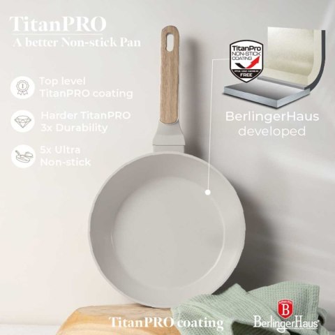 GŁĘBOKA PATELNIA TYTANOWA 24cm BERLINGER HAUS BH-8314 SAHARA NORDIC