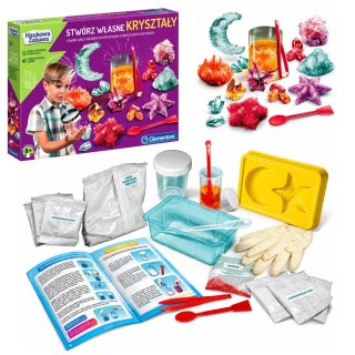 Naukowa Zabawa Zestaw Laboratorium Stwórz Własne Kryształy Język Polski Clementoni 50069