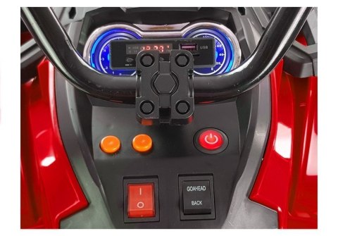 Quad na Akumulator BDM0906 Pompowane Koła Światła LED MP3 Czerwony