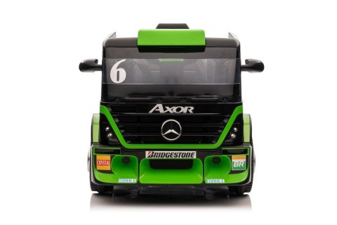 Auto Na Akumulator Ciężarówka Mercedes + Naczepa XMX622B Zielony LCD