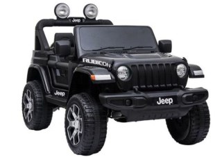 Auto na Akumulator Jeep Rubicon Światła LED MP3 Pilot 4x4 Czarny