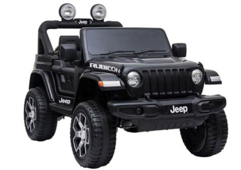 Auto na Akumulator Jeep Rubicon Światła LED MP3 Pilot 4x4 Czarny