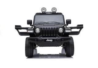 Auto na Akumulator Jeep Rubicon Światła LED MP3 Pilot 4x4 Czarny