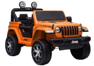 Auto na Akumulator Jeep Rubicon Światła LED MP3 Pilot 4x4 Pomarańczowy