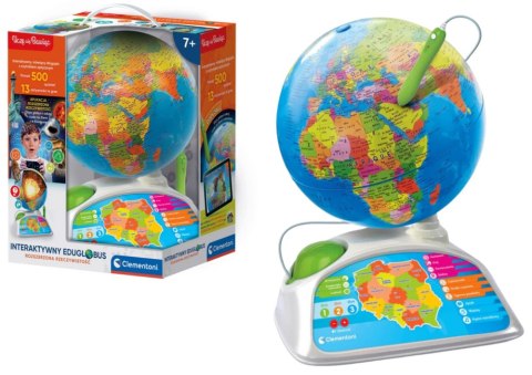 Interaktywny Edukacyjny Globus Eduglobus Uczę się Bawiąc Język Polski Clementoni 50847