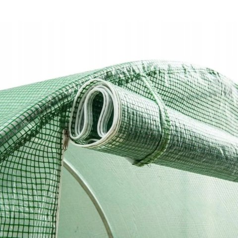 Tunel Ogrodowy Foliowy Szklarnia Na Warzywa Okna Zielony UV 6x3x2M 18M²