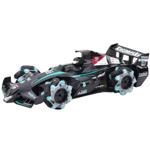 Wyścigówka Auto Sportowe Zdalnie Sterowana RC Efekt Dymu 2.4G Czarna