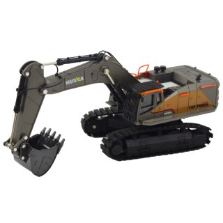 Koparka Gąsienicowa Metalowa Ruchoma Łyżka Huina Czarna 1:50